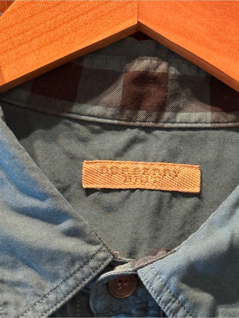 Burberry Brit Teal Button-Down Shirt